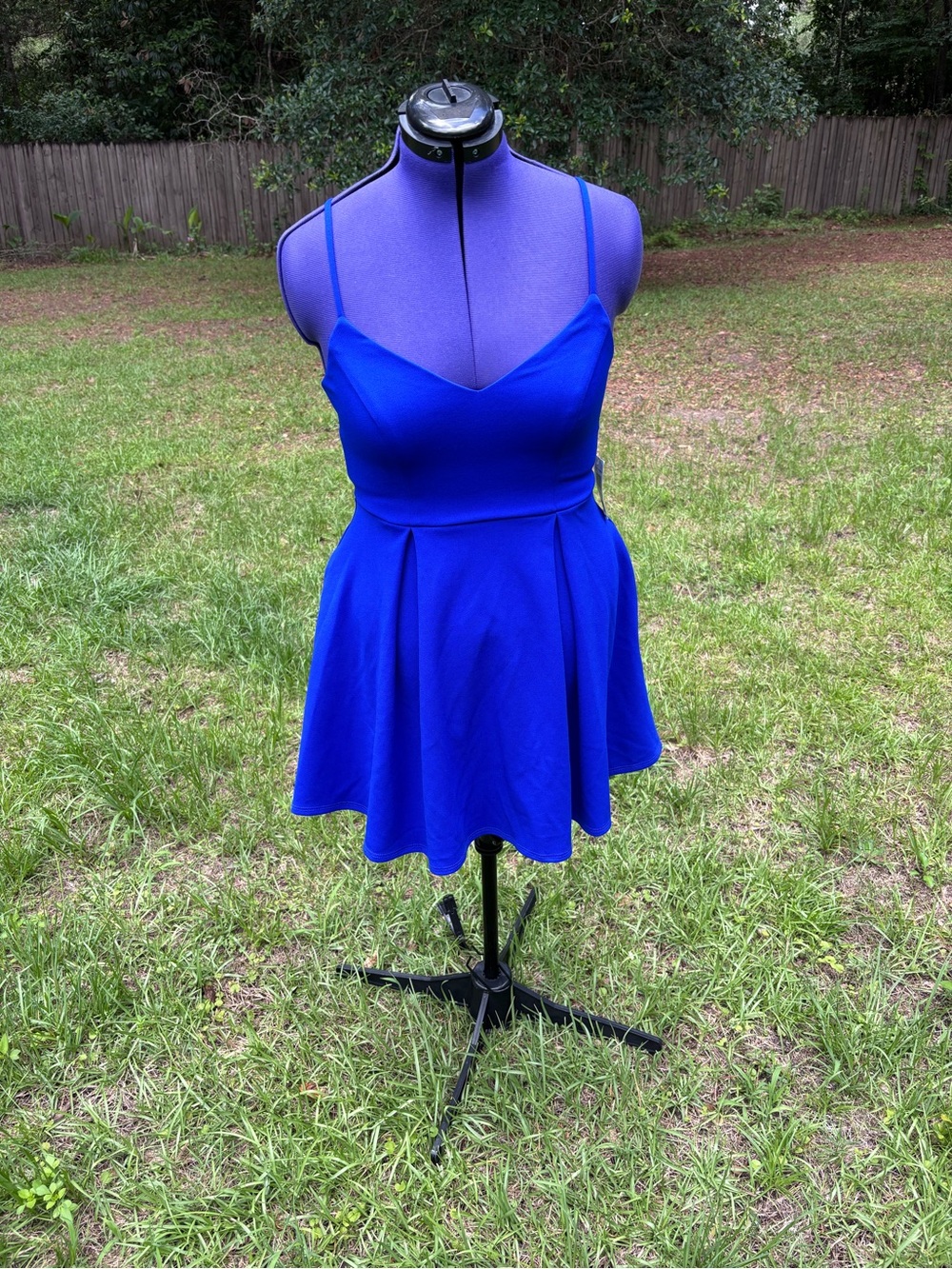 NWT Dark Blue Spaghetti Strap Dress (w/ pockets)
